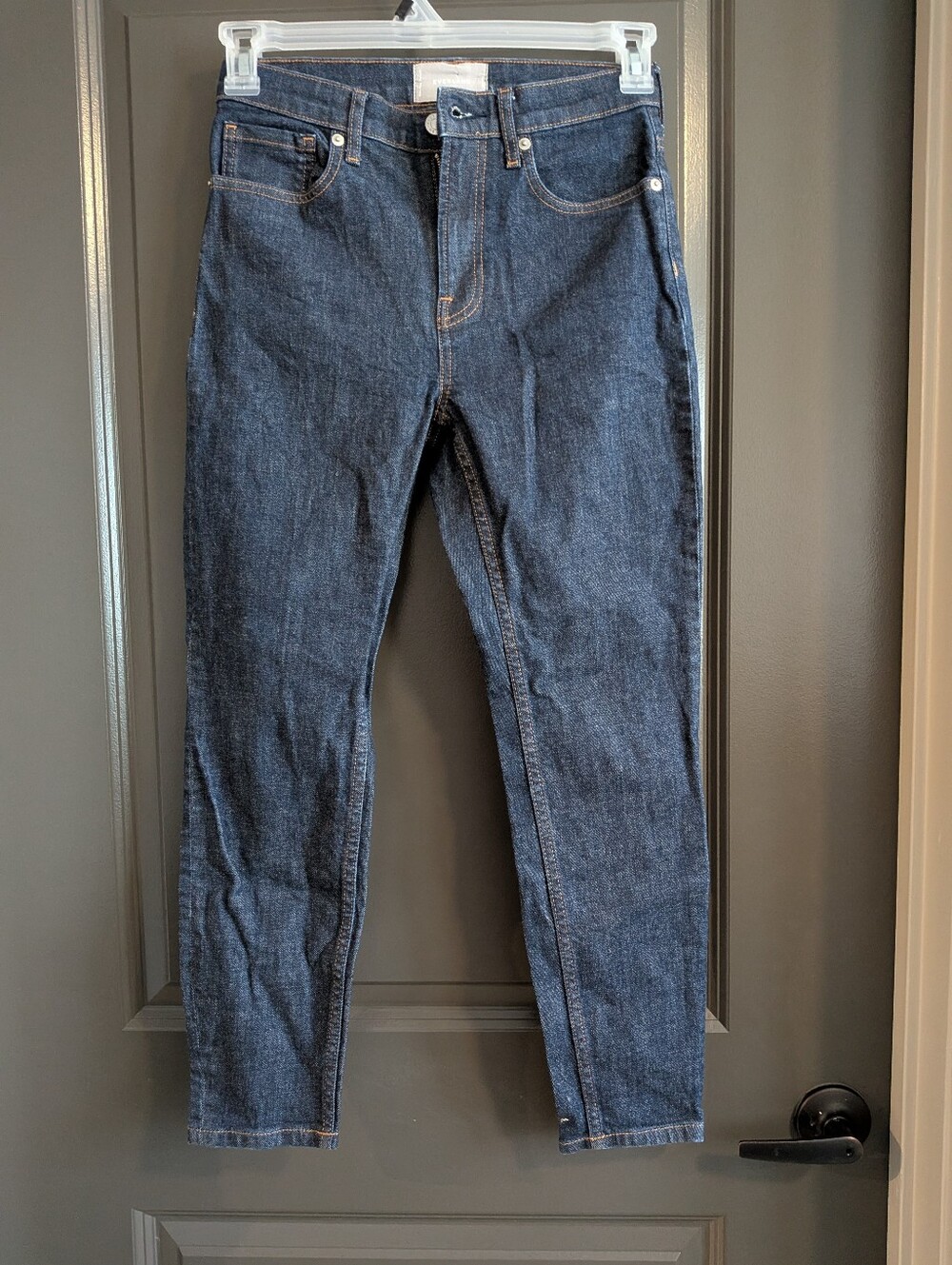 Everlane Women's High Rise Dark Wash Straight Leg Jeans 26